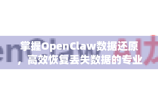 掌握OpenClaw数据还原，高效恢复丢失数据的专业指南-第1张图片-OpenClaw 中文站-AI龙虾中文社区