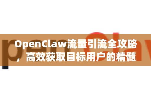 OpenClaw流量引流全攻略，高效获取目标用户的精髓策略
