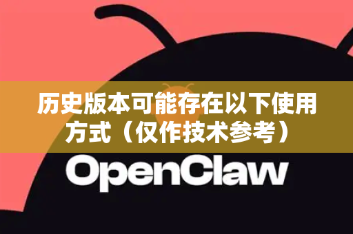 历史版本可能存在以下使用方式（仅作技术参考）-第1张图片-OpenClaw 中文站-AI龙虾中文社区