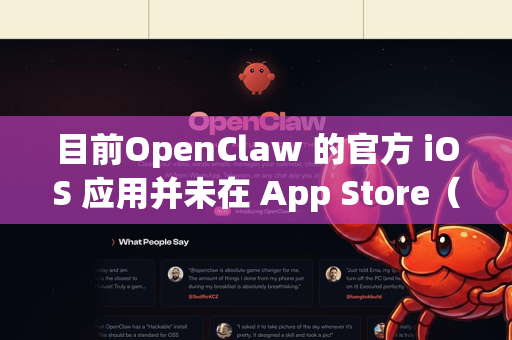 目前OpenClaw 的官方 iOS 应用并未在 App Store（中国区或美区）上架。这是因为此类第三方客户端通常难以通过苹果严格的审核政策-第1张图片-OpenClaw 中文站-AI龙虾中文社区