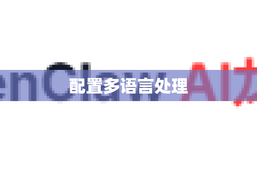 配置多语言处理