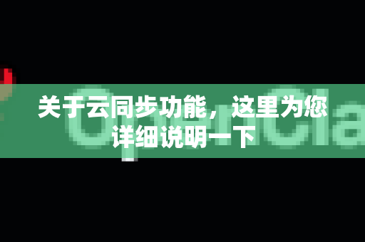 关于云同步功能，这里为您详细说明一下