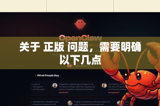 关于 正版 问题，需要明确以下几点